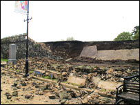 Antrim Castle Walls Collapse