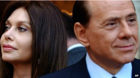 بيرلسكوني وطليقته 