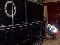 The machine used to recycle the waste