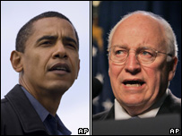 Barack Obama (esq.) e Dick Cheney