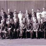 Brooklands Aviation senior management and supervisory staff in late 1945, including Captain Duncan Davies AFC, Chairman, centre front, and on his right-hand side Bill Williams Chief Engineer and on his left-hand side the writer's brother Bob Eaves, who had become Deputy Chief Engineer