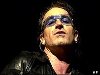 Bono Vox, do U2, é um dos artistas que participam da campanha de Mandela