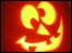A carved pumpkin 