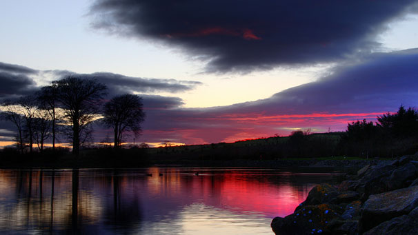 A beautiful sunset at the James Watt Heritage Park.