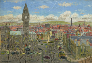Harold Hemingway, 'Rochdale, Views Over the Town Centre in 1956,' 1956. Touchstones Rochdale Collection