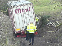 stuck lorry