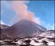 Mount Etna erupts