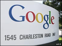 Sign at Google's headquarters in Silicon Valley