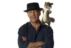 Bruce Willis as RJ the Racoon in Over the Hedge
