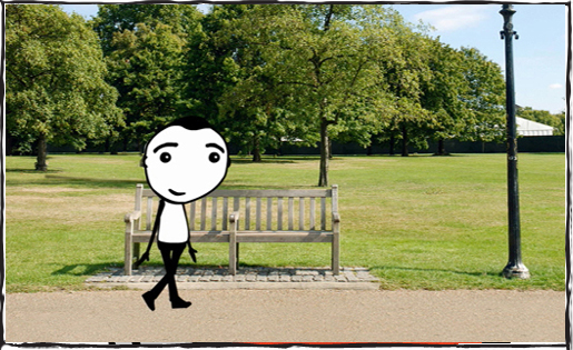 hands holding book with lots of words