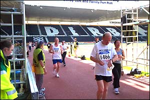At the finish line