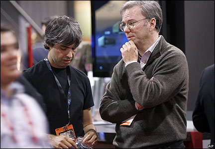 Google co-founder Larry Page and CEO Eric Schmidt