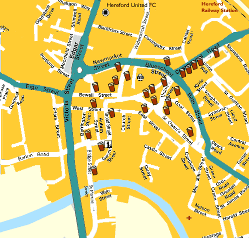 Hereford city map