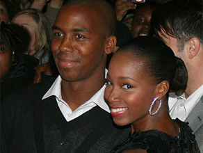 Darren Byfield with Jamelia
