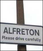 Alfreton road sign