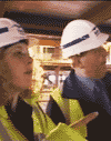 Hannah taking a tour of the site