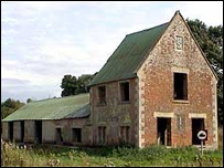 One of the buildings still standing in Imber