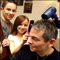 Dave and the kids curtesy Gloucester Citizen