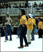 Line dancing demonstration 