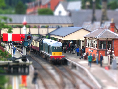 Llangollen Station Tilt-shift by rowanC82, on Flickr