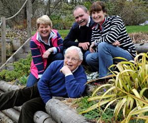 Beechgrove presenters, L-R Lesley Watson, George Anderson, Carole Baxter, Jim McColl