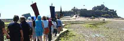 The annual pilgramage across the causway