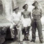 CHARLES HAGUE (seated on the left) at Hundroo Falls, semi hill station near Ranchi.