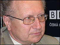 Jan Veleba ve studiu BBC