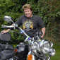 "Pride and Joy" This is Joy's Harley, a 1450cc Heritage Softail. This is the bike she toured Portugal on.