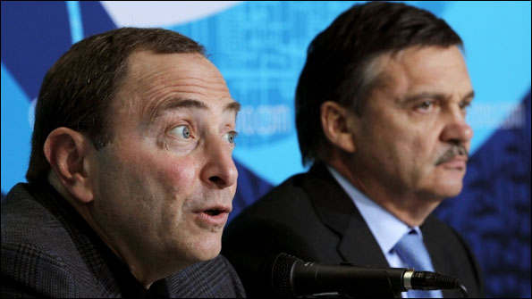 Gary Bettman and Rene Fasel
