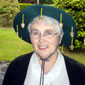 Peggy sporting her cork hat in Oz