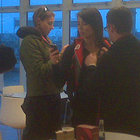 Christine in Dover, preparing - camera phone pic