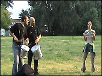 Novi Sad's Sambansa band rehearsing