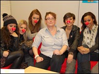 Rae Briggs with The Saturdays