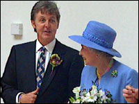 Paul McCartney and Queen Elizabeth II
