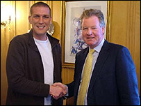Jason de Vos and ITFC chairman David Sheepshanks