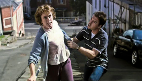 Helen Griffin as Karen and Jonny Owen as Steve in Little White Lies. Image courtesy of Red and Black Films