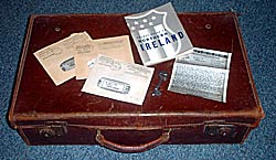 Suitcase with V-Mails on top