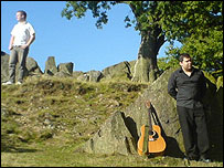 Paul and Martin standing in the countryside