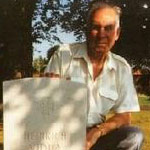 The Grave of Heinrich Vidua, before and after the change of headstone.