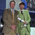 Alex James with the winner of Farmer of the Year Jonathan Birchall