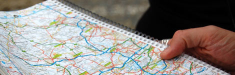A man reading a map