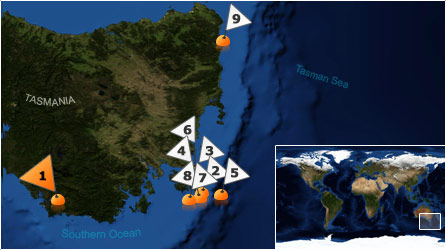 Dive map - Southern Ocean - Site 1