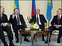 Президенти Білорусі, Казахстану, Росії і України