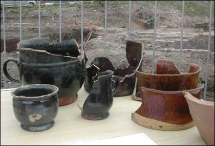 Pottery found on site