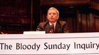 Lord Saville presiding over The Bloody Sunday Inquiry at the Guildhall in Londonderry, 13 June 2010