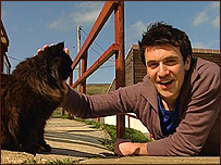 Joe Crowley and Blackie the cat