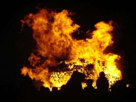 Bught Park bonfire in Inverness 2006