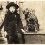 Pamela Allen and her dog Peggy at about the time the broadcast was made.