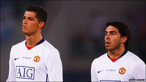 Cristiano Ronaldo and Carlos Tevez